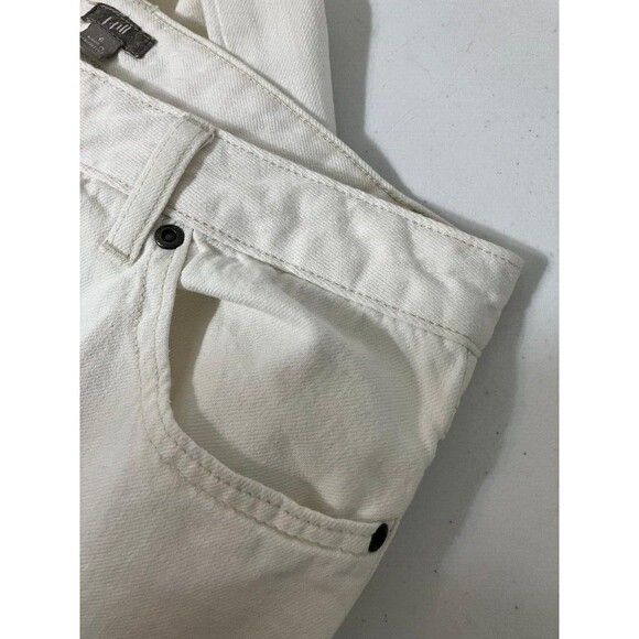 J Jill Woman's White Denim Jeans Size 6  Straight Leg Bottoms 5 Pocket Mid Rise - Picture 7 of 13